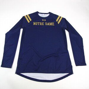 Notre Dame Fighting Irish Under Armour Long Sleeve Shirt Men's Navy/Gold Used